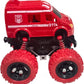 D - Power - Friction Fire Truck Pull - Back Toy - Red | Set - Realistic Design, Safe for Kids | 3+ - Marah Kids