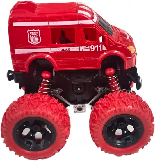 D - Power - Friction Fire Truck Pull - Back Toy - Red | Set - Realistic Design, Safe for Kids | 3+ - Marah Kids