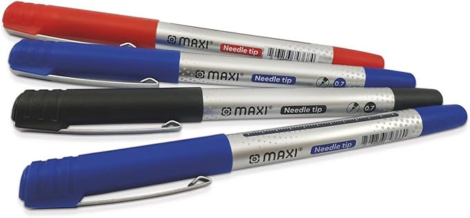 Maxi Roller Pen 0.7Mm Needle Tip Blister Of 4Pc - Marah Kids