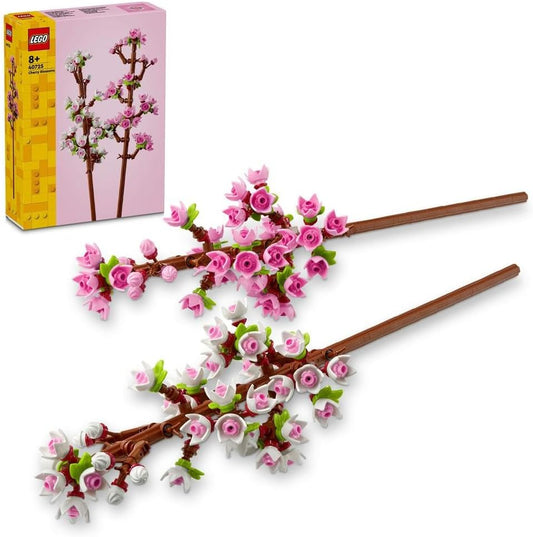 LEGO Botanicals Cherry Blossoms, Artificial Faux Flowers Set 40725