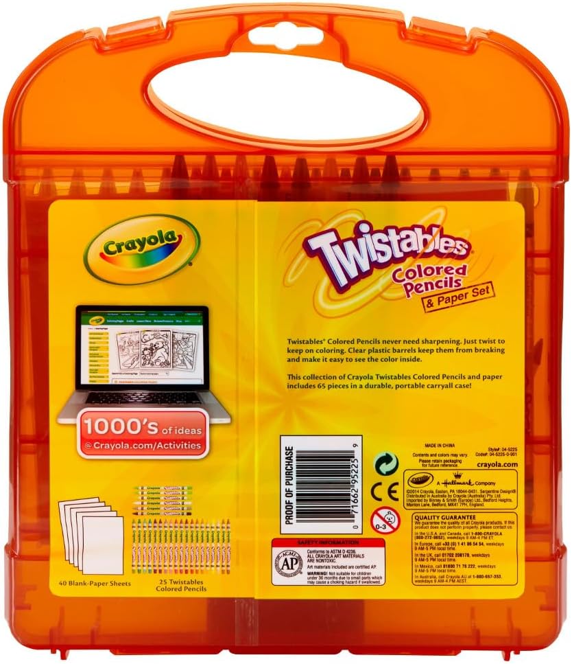Crayola Twistables® Colored Pencils & Paper, 65 Piece Set - Marah Kids