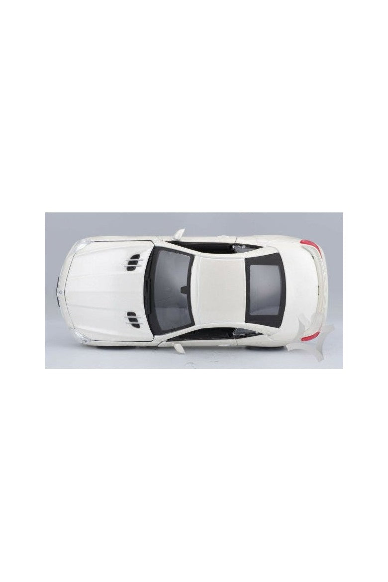 نموذج سيارة مرسيدس بنز SL 65 AMG باللون الأبيض المعدني من Bburago بمقياس 1:24 Plus