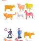 Power Joy Animal Worldz Farm Animal 4inches 6pcs