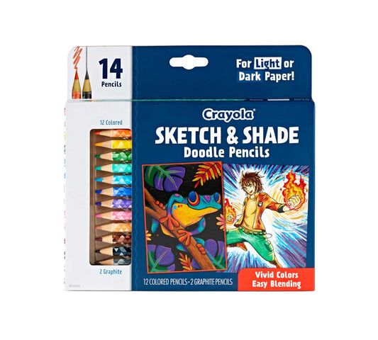 Crayola - Sketch and Shade Doodle Pencils, 14 count - Marah Kids