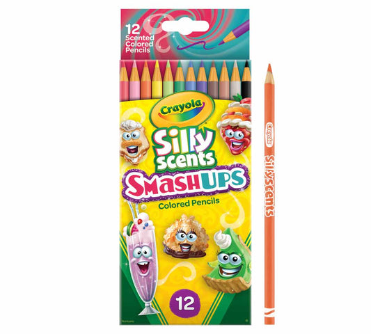 Crayola 12 Ct Silly Scents Smash Ups Colored Pencils - Marah Kids