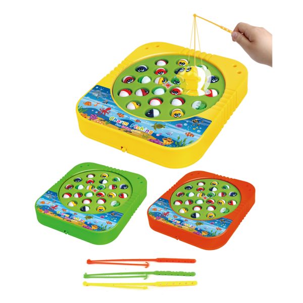 Big Square Electric Music Fishing Plate (24 Fish) 3 Colors - Marah Kids