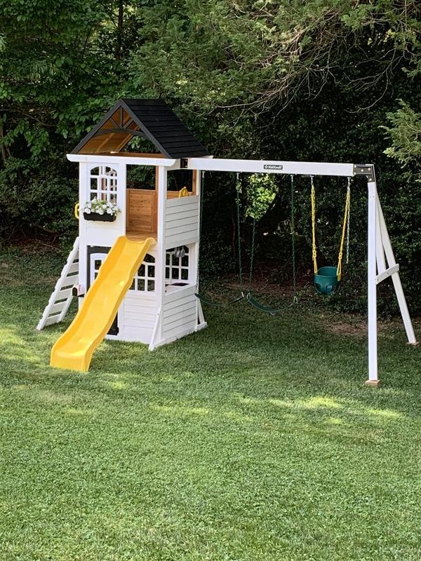 Wood Kraft Kids – Kids Swing Set with Slide - main product image
