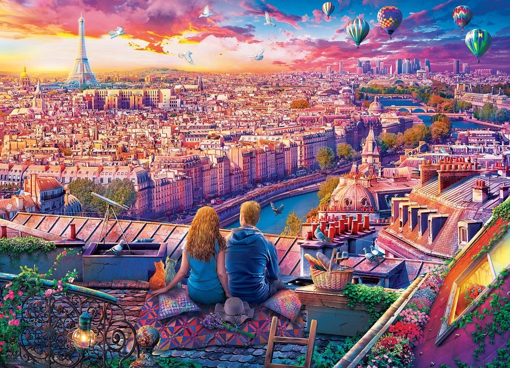Eurographics Puzzle 1000 Paris Rooftop - Marah Kids