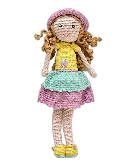 Happy Threads Handmade Crocheted Love & Care Cecilia Doll (15 inches) – Multicolour | Crochet Toys | Child Safe | for Babies 6 Months & Above | Dolls for Boys/Girls| For Birthday Gift | Decorative Items for Room - Marah Kids