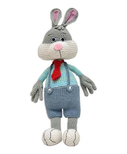Happy Threads Handmade Crocheted Cute Handmade Jasper the Bunny (16 inch) – Multicolour | Crochet Toys | Child Safe | for Babies 6 Months & Above | Dolls for Boys/Girls| For Birthday Gift | Decorative Items for Room - Marah Kids