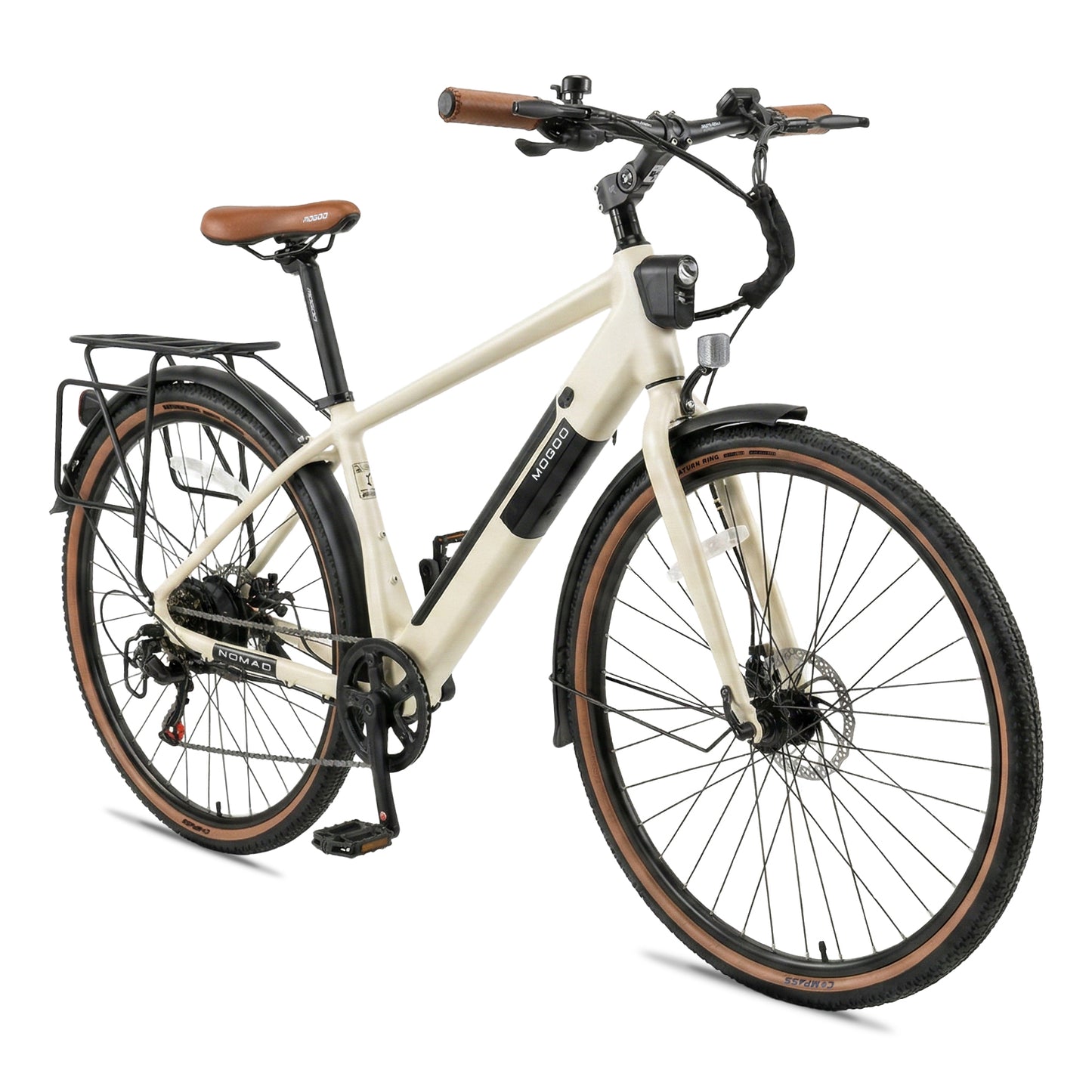 Mogoo Nomad 700c E-Hybrid Bike - White