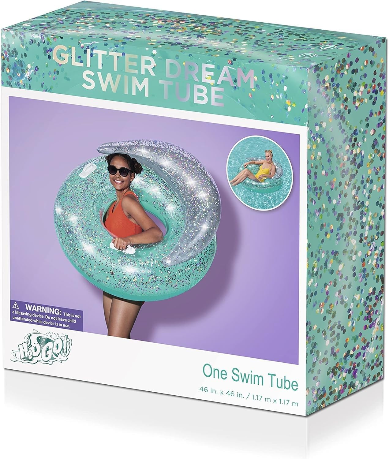 BWSUM BESTWAY SWIM RING GLITTER DREAM 46X117CM - Marah Kids