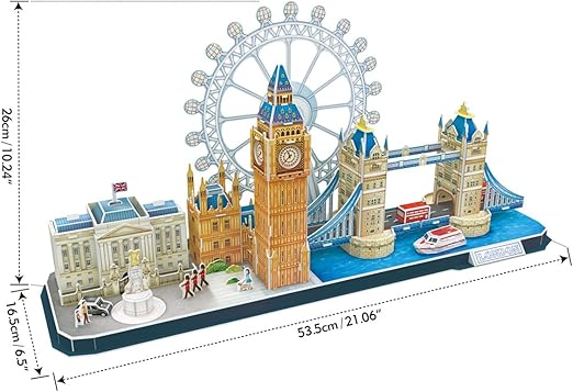 CUBIC FUN 3D PUZZLE CITYLINE LONDON 107PCS - Marah Kids