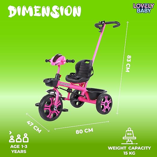 Lovely Baby Duckids 3 - Wheel Tricycle - Pink - Marah Kids