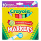 Crayola Markers, Broad Line, 10Count, Bright And Bold Markers