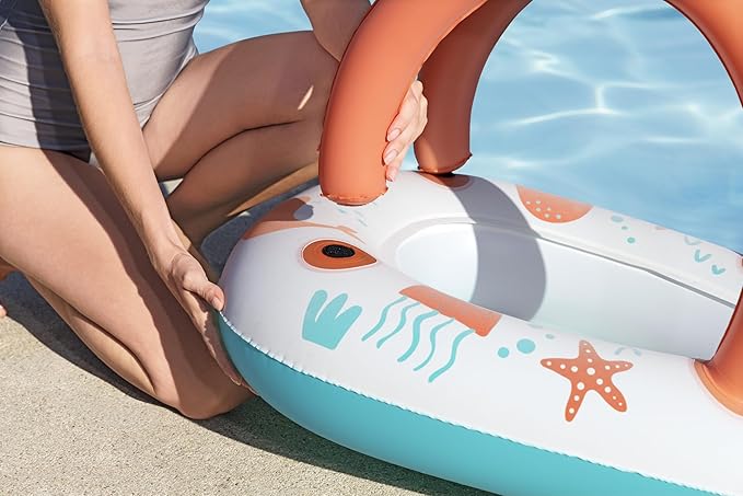BWSUM BESTWAY UVCARE BABYSEAT SEA ANIMALS 84X67 - Marah Kids