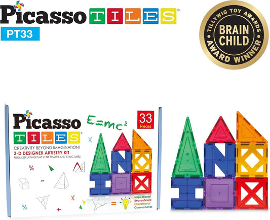Picasso Magnetic Educ Building Set 33Pcs