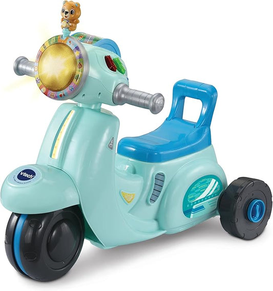 Vtech - 2 - IN - 1 Ride & Balance Scooter - Multicolour | Easily transforms from trike to balance bike. Interactive headlights and roller maps | Suitable ages 12m + up - Marah Kids