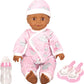 Lotus - 18" inch, Soft - bodied Baby Doll – Afro - American (No Hair) - Marah Kids