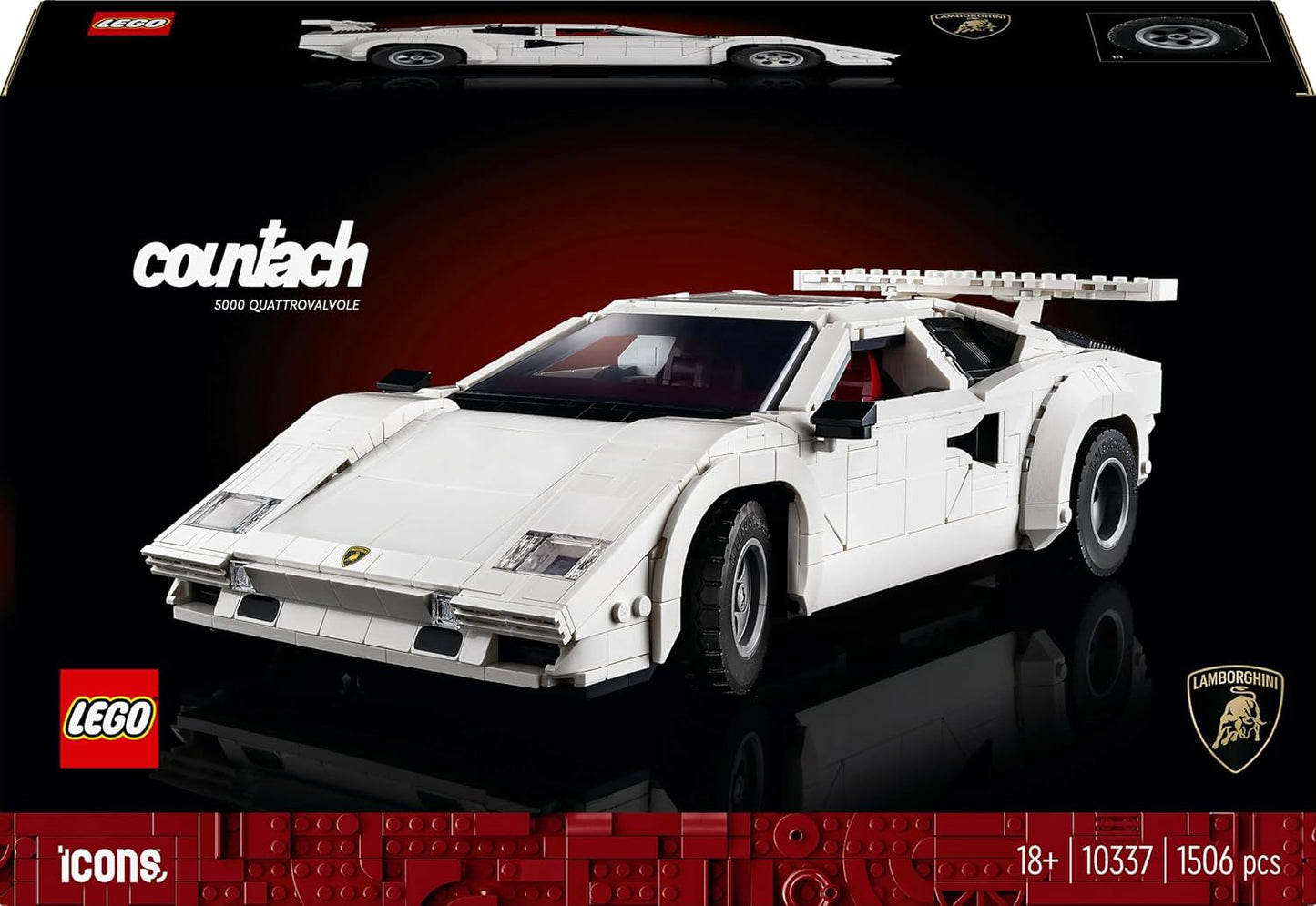 LEGO Icons Lamborghini Countach 5000 Quattrovalvole 10337