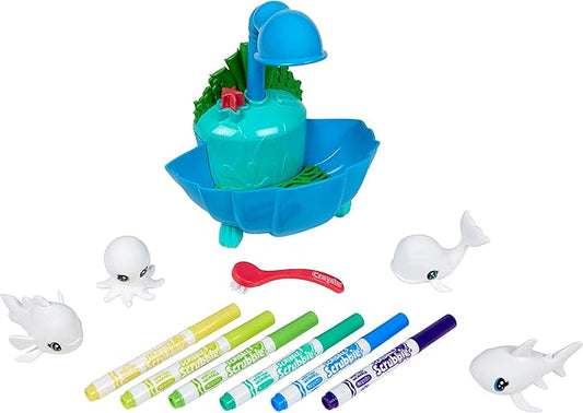 Crayola Scribble Scrubbie Pets Blue Lagoon Playset, Pet Toys For Girls & Boys, Gifts For Kids Ages 3+