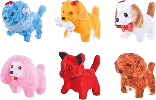 Power Joy Walking Dog Light and Barking Battery Operated - Marah Kids