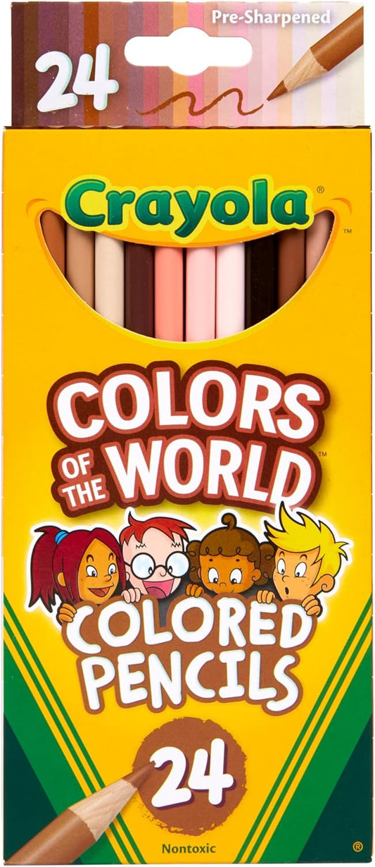 Crayola Colors of the World Skin Tone Colored Pencils, 24 Count - Marah Kids