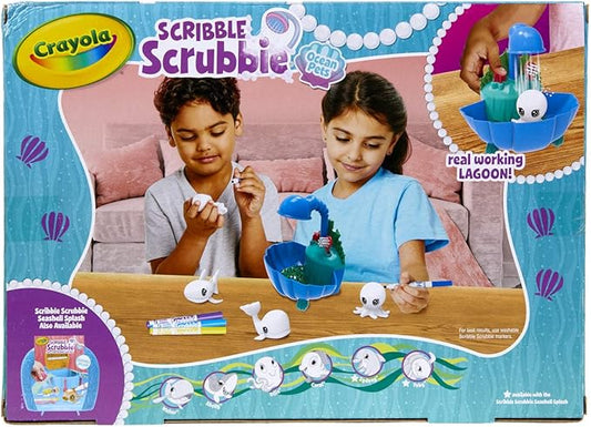 Crayola Scribble Scrubbie Pets Blue Lagoon Playset, Pet Toys For Girls & Boys, Gifts For Kids Ages 3+