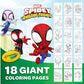 Crayola 18 Giant Coloring Pages Spidey & His Amazing Friends