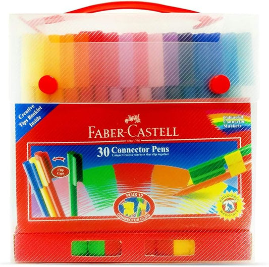 FABER - CASTELL CONNECTOR FELT PEN 30 COLOR IN A PP CASE - Marah Kids