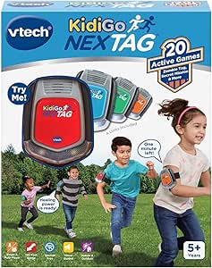 Vtech - KidiGo NexTag | Includes 4 units, Play over 20+ Games | Indoor & Outdoor Game, 120 foot Range Between Units | Electronic gaming device For Boys And Girls 5+ Years - Marah Kids