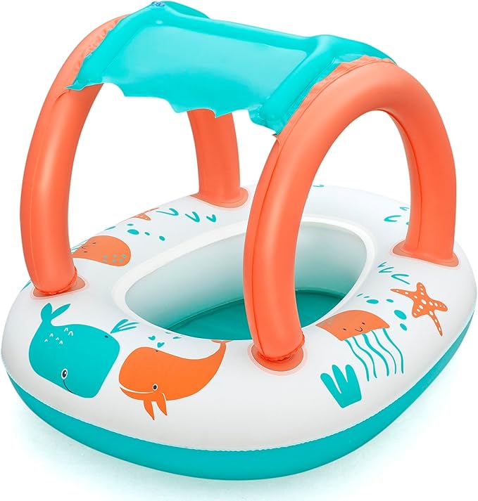 BWSUM BESTWAY UVCARE BABYSEAT SEA ANIMALS 84X67 - Marah Kids