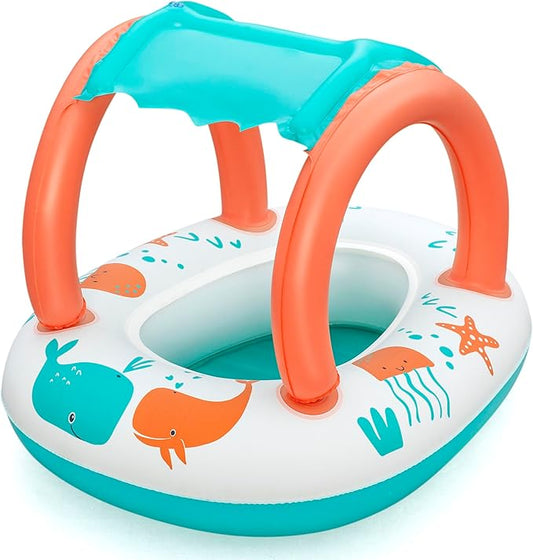 BWSUM BESTWAY UVCARE BABYSEAT SEA ANIMALS 84X67 - Marah Kids