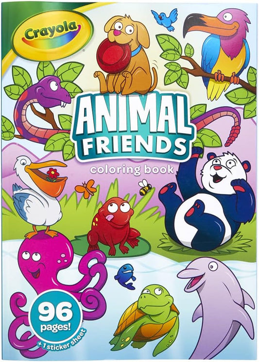 Crayola - Animal Friends Coloring Book, 96 Pages | A variety of animal - themed illustrations designed for coloring | Ideal for ages 3+ - Marah Kids