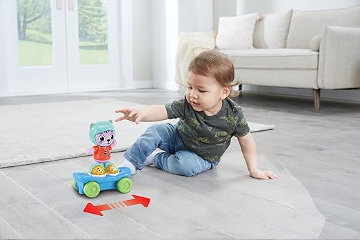 VTech Skate - Along Kitty, Interactive Baby Toy with Lights & Music, Pull Back Gift for Infants 6, 9, 12 months +, English version - Marah Kids