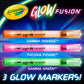 Crayola Glow Fusion Coloring Set: Glow - in - the - Dark Markers, Mythical Creatures - Marah Kids