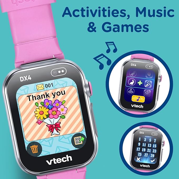 VTech Kidizoom Smartwatch DX4 Pink | Camera, Games & Voice 3+