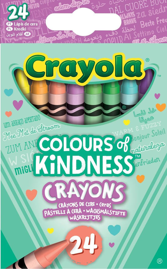 Crayola - Colors of Kindness | Pack of 24, Special Edition Crayons, Unique Color Names | 3+ Yrs - Marah Kids