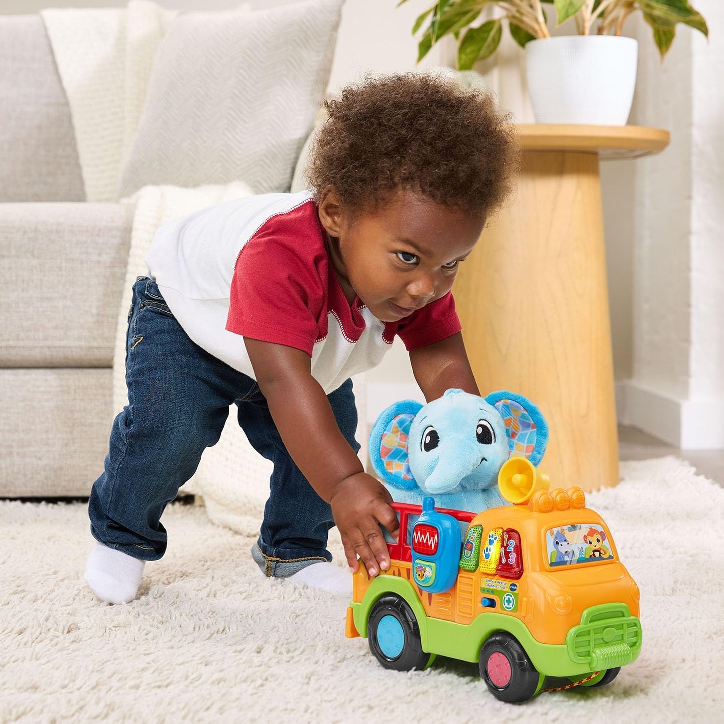 VTech Learn & Rescue Elephant Truck – Pull - Along Toy (12–36M) - Marah Kids