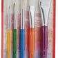 FABER - CASTELL GRIP PAINT BRUSHES ROUND & FLAT COMBINATION 5PC (2,6,10, 8, 12) - Marah Kids