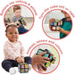 VTech Baby Twist & Teach Animal Cube, Baby Sensory Toy with Music, Lights, Colours, Baby Interactive, Educational Gift Suitable for 18, 24, 36 months Boys & Girls, English Version - Marah Kids