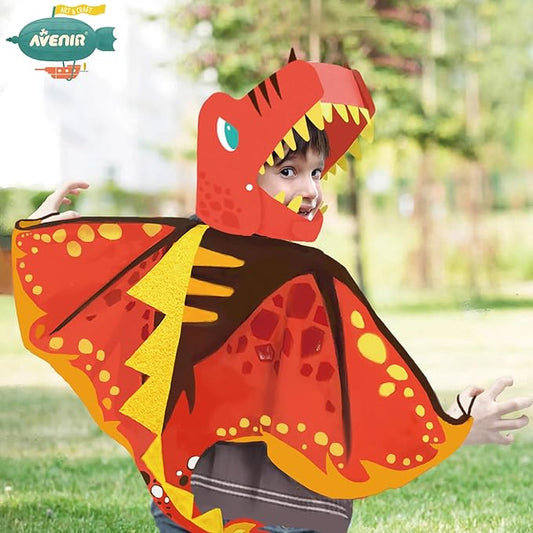 Avenir Unicorn Dress Up Fun Set – Magic Dragon | DIY Costume with Pre - Printed Wings, Markers, Felt, Plastic Needle, & Headband - Spark the Imagination | 3+ Years - Marah Kids