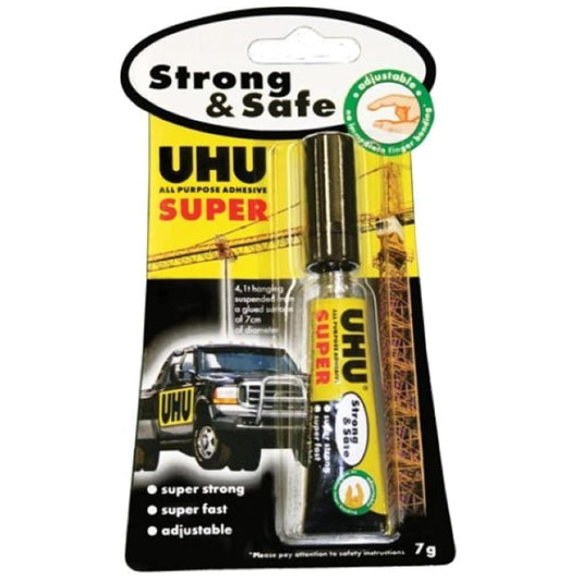 UHU ALL PURPOSE ADHESIVE SUPER STRONG & SAFE 7GM