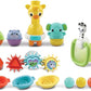 VTech 6 - in - 1 Bath Set, Bathtub Toy with 10+ Accessories Including Stacking & Linking Boats, Shape Sorter, Colourful Balls, Bath Time Gift for Babies & Infants 0, 6, 12 months +, English version - Marah Kids