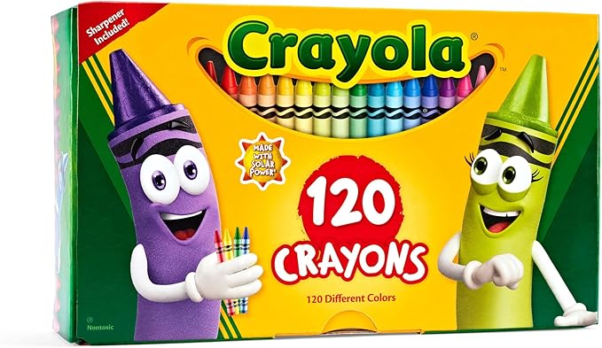 Crayola Standard Crayons, Assorted Colors, Box Of 120 Crayons - Marah Kids