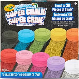 Crayola Washable Sidewalk Chalk 10 Colors: Long - Lasting Outdoor Chalk Set - Marah Kids