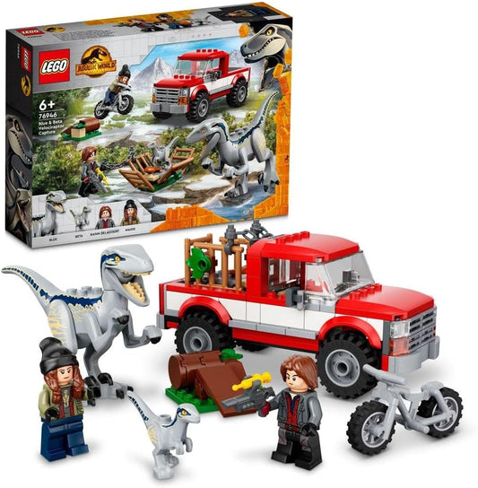 LEGO Jurassic World Blue and Beta Velociraptor Capture with Truck and 2 Dinosaur 76946