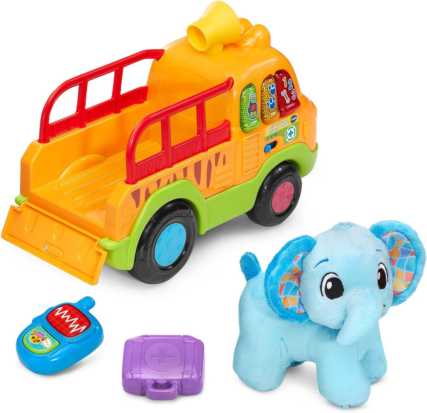 VTech Learn & Rescue Elephant Truck – Pull - Along Toy (12–36M) - Marah Kids