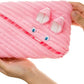 ZIPIT - Animals Pencil Case for Kids, Holds Up to 30 Pens, Machine Washable, Made of One Long Zipper! (Bunny) - Marah Kids