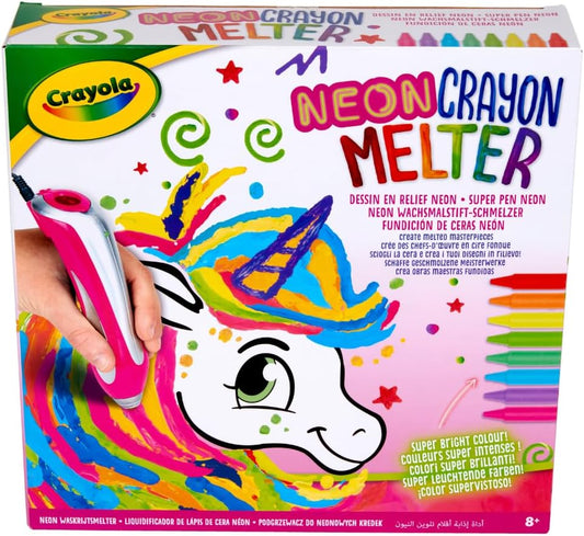 Crayola - Neon Crayon Melter | Unicorn Style - Melting Art, Gift for Kids | Arts & Crafts for Girls & Boys, Best Tween Craft Kit | Ages 8+ - Marah Kids